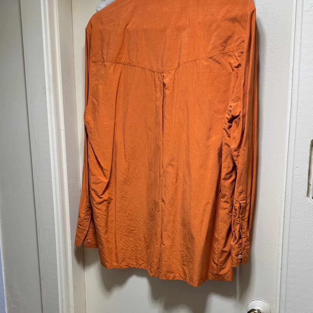 Mondi Rust Button-Up Blouse - Picture 5 of 7